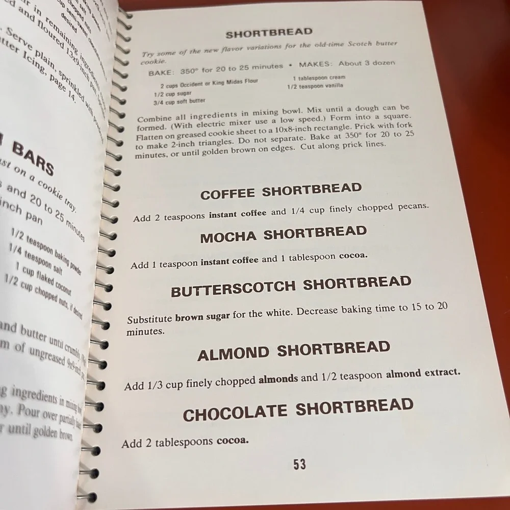 Occident King Midas Collectors Bake Book Vintage Spiral Cookbook Cookies Pies